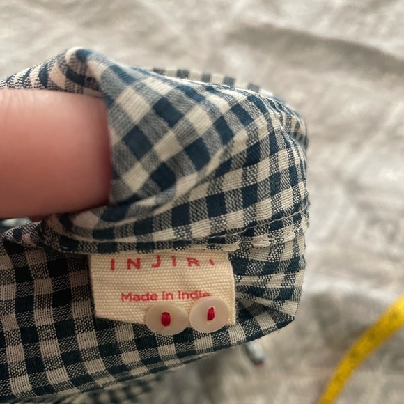 Injiri NWT Neel-45 Top Child Gingham Checkered 2y - Picture 9 of 13